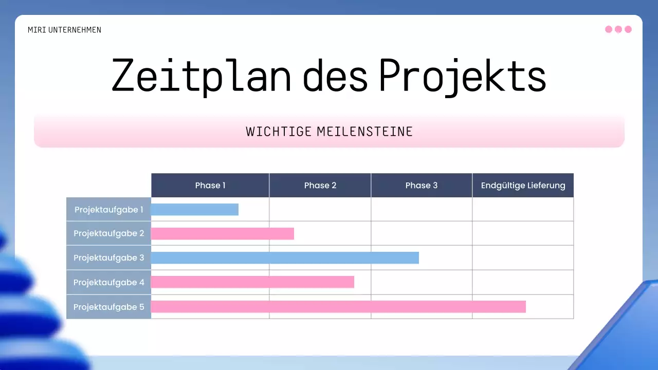 blauer geometrischer Geschäftsplan