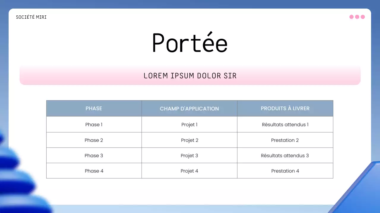 plan d'affaires géométrique bleu