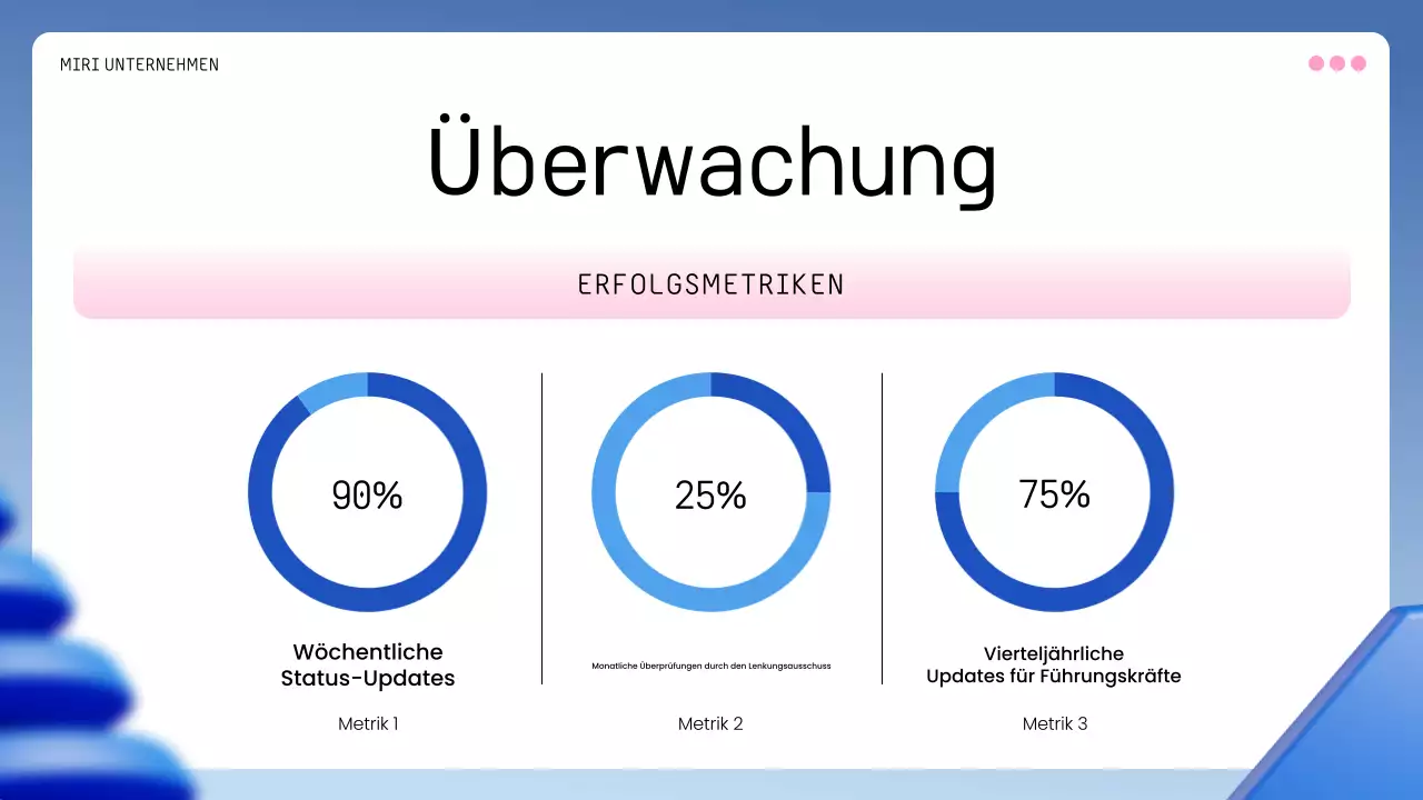 blauer geometrischer Geschäftsplan