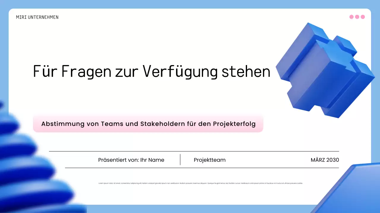 blauer geometrischer Geschäftsplan