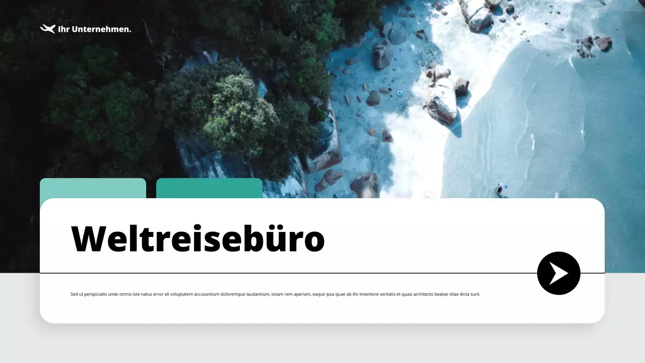 teal modern travel agency promotion