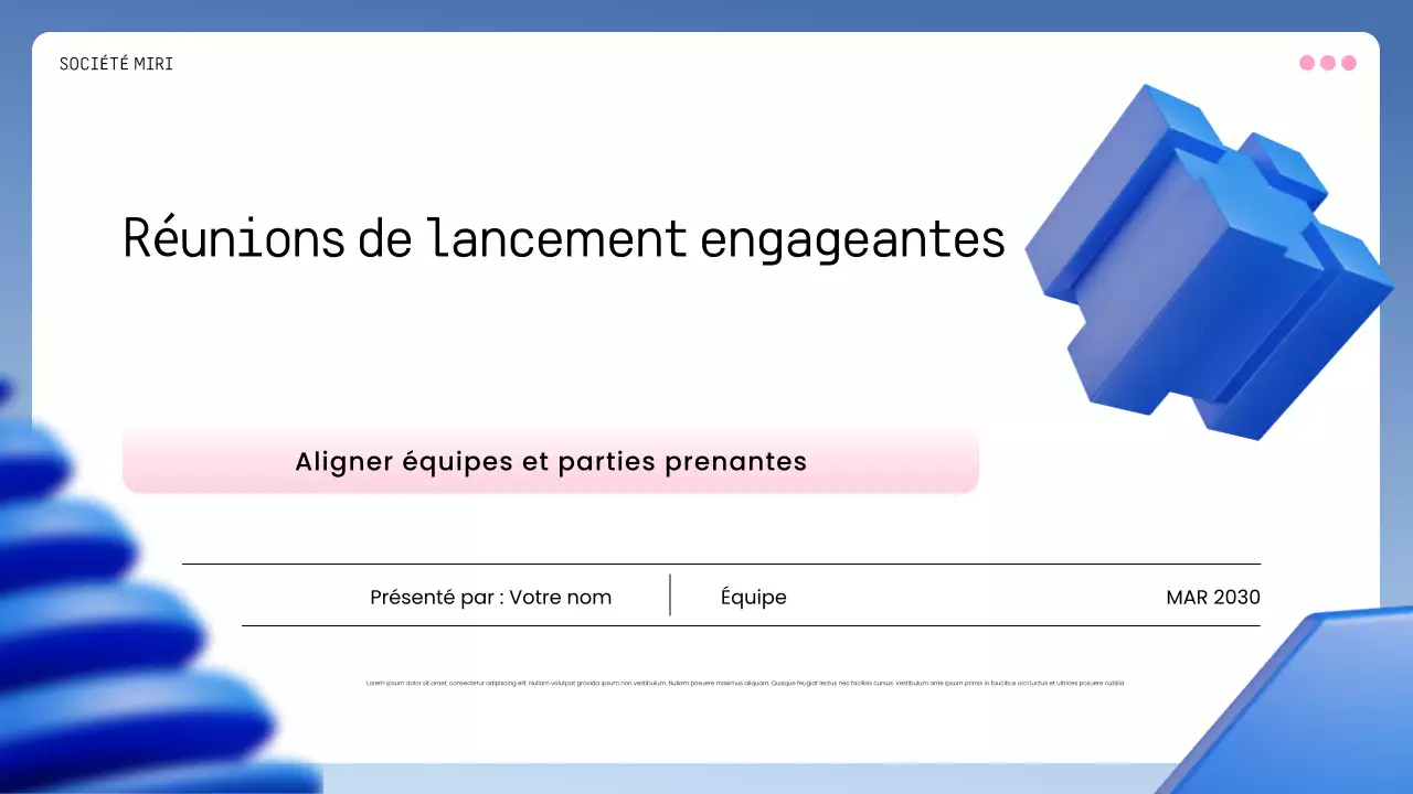 plan d'affaires géométrique bleu