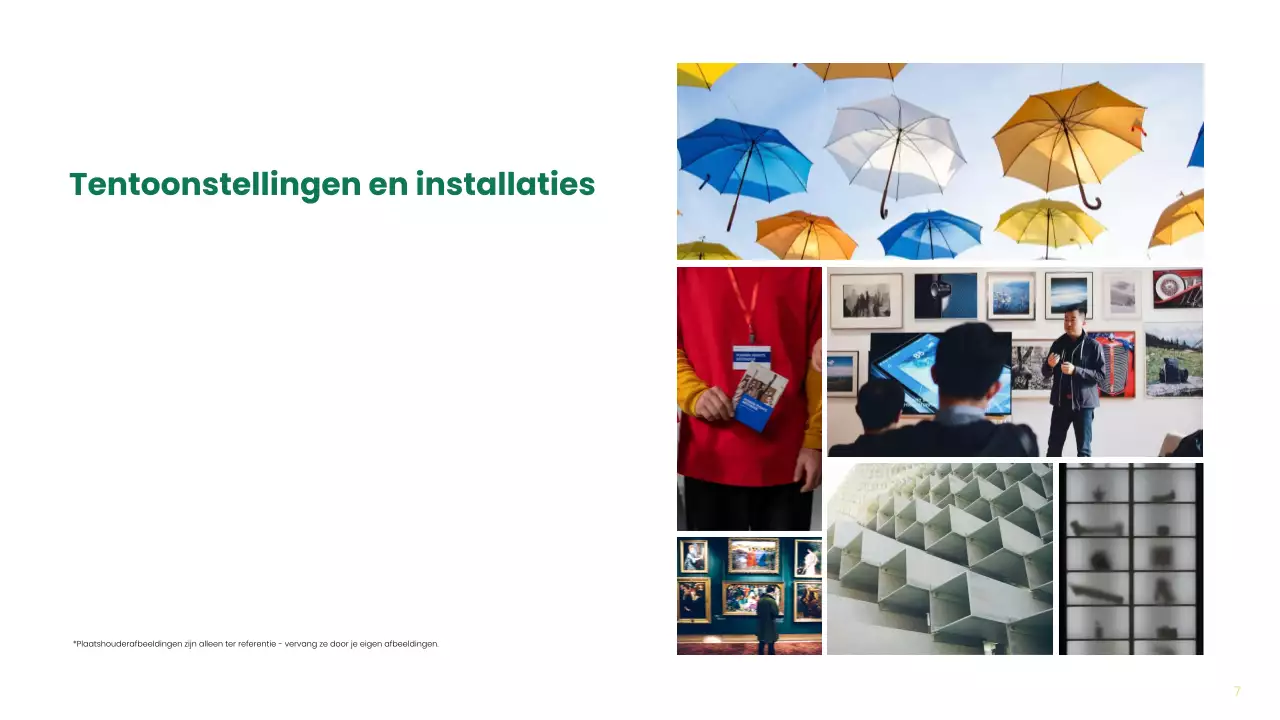groene moderne portfoliogids