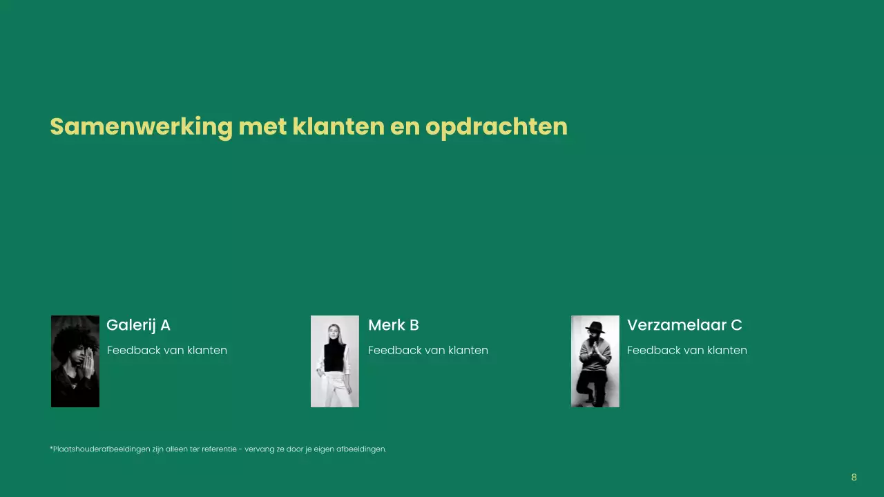 groene moderne portfoliogids