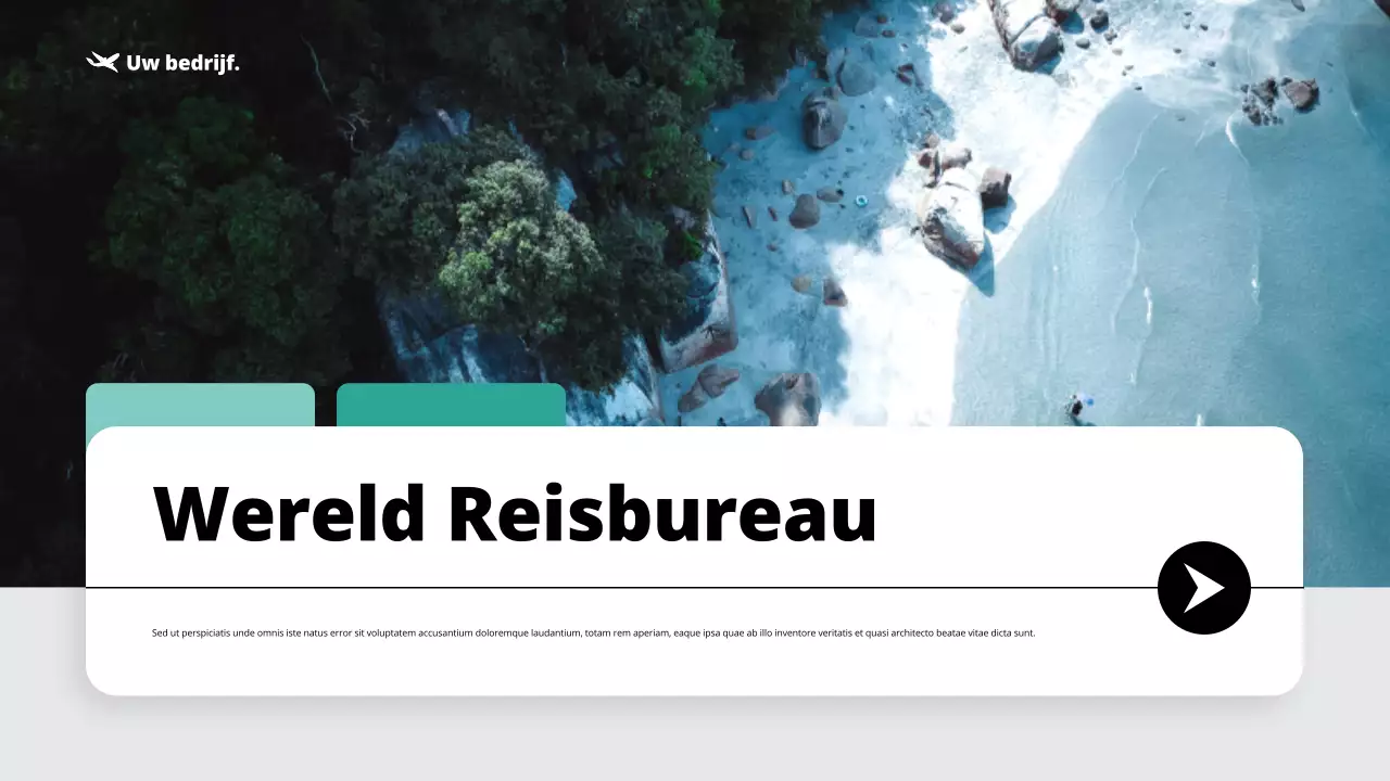 teal moderne reisbureau promotie