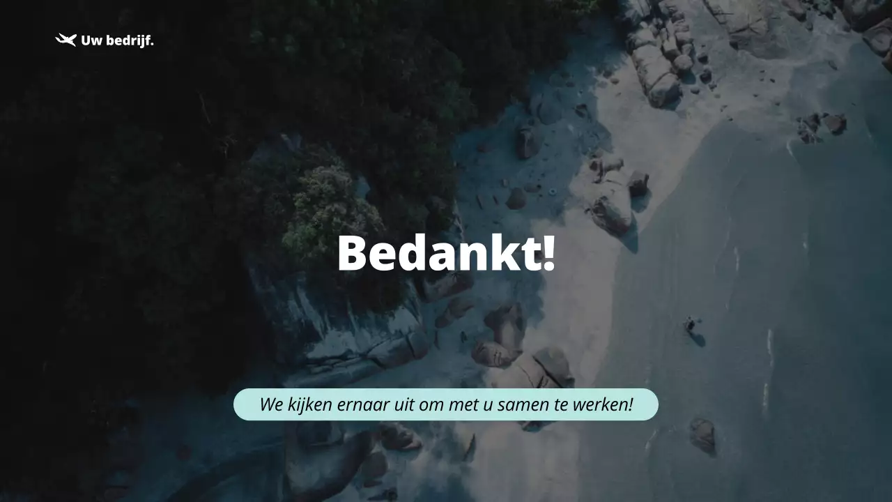 teal moderne reisbureau promotie