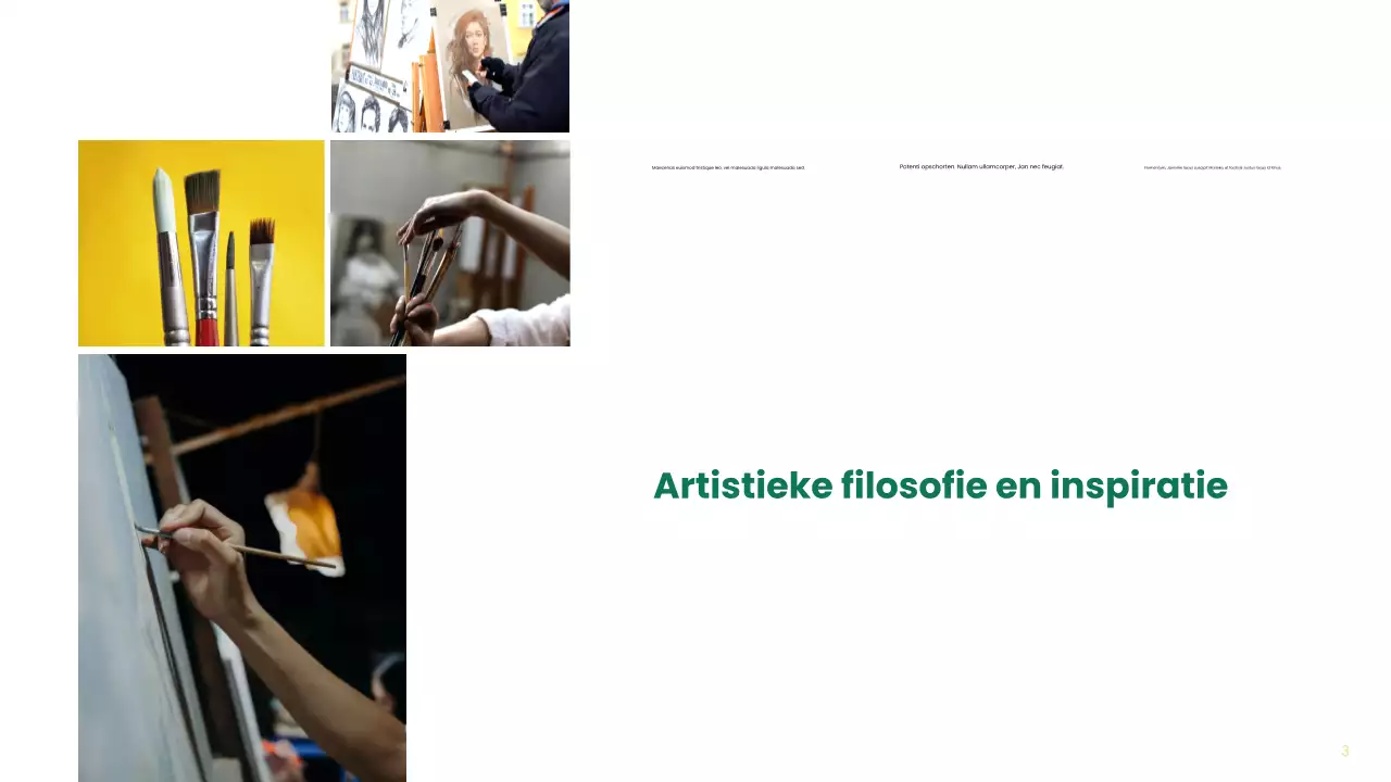 groene moderne portfoliogids