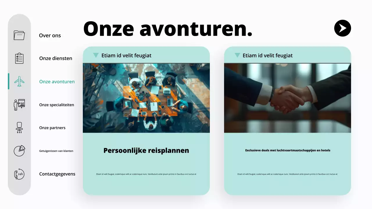 teal moderne reisbureau promotie