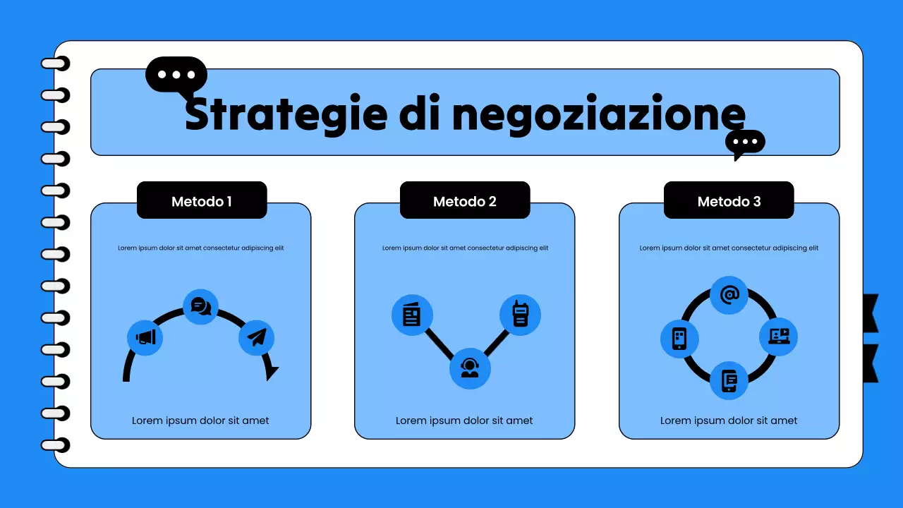 Presentazione della formazione alle vendite per i dipendenti in bianco e blu