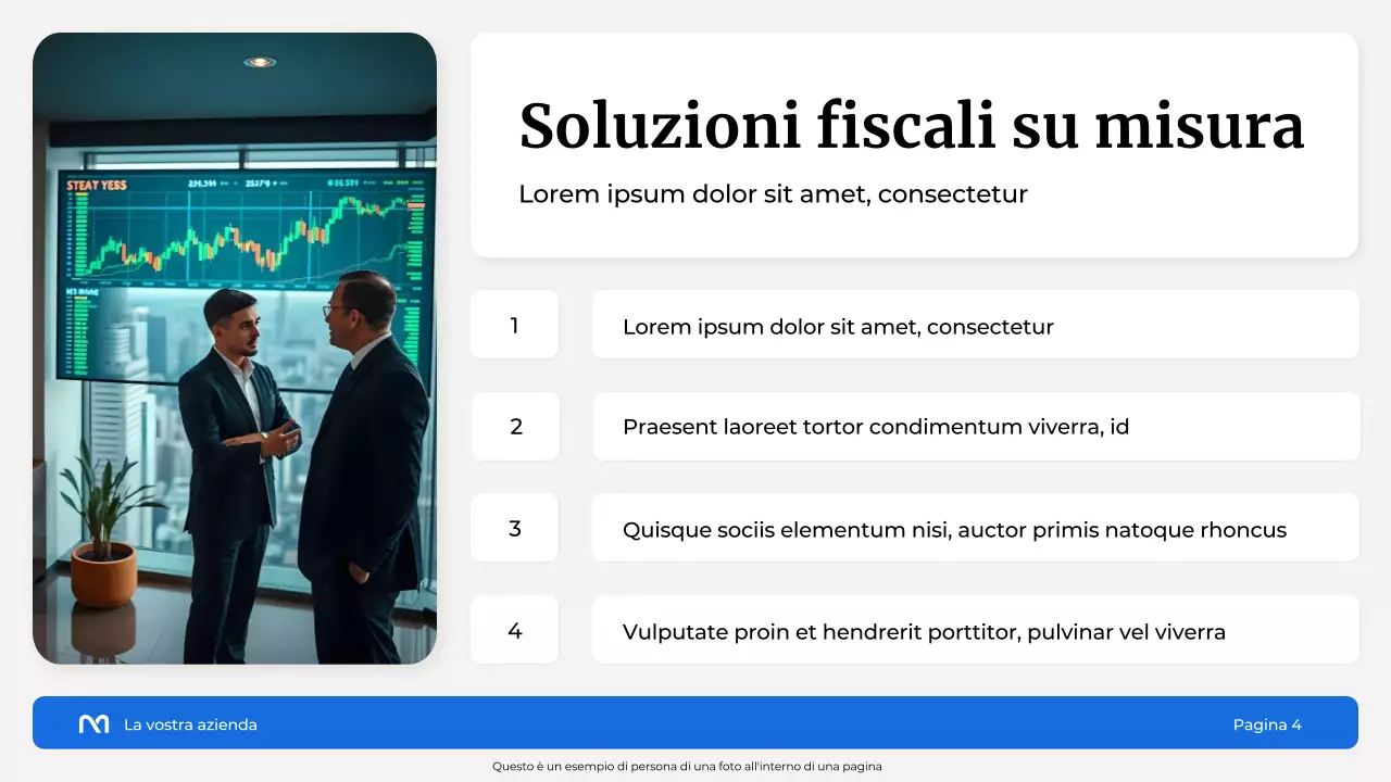 Presentazione dell'agenzia di consulenza fiscale White and Blue