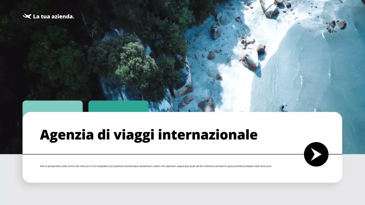 promozione dell'agenzia di viaggi moderna teal