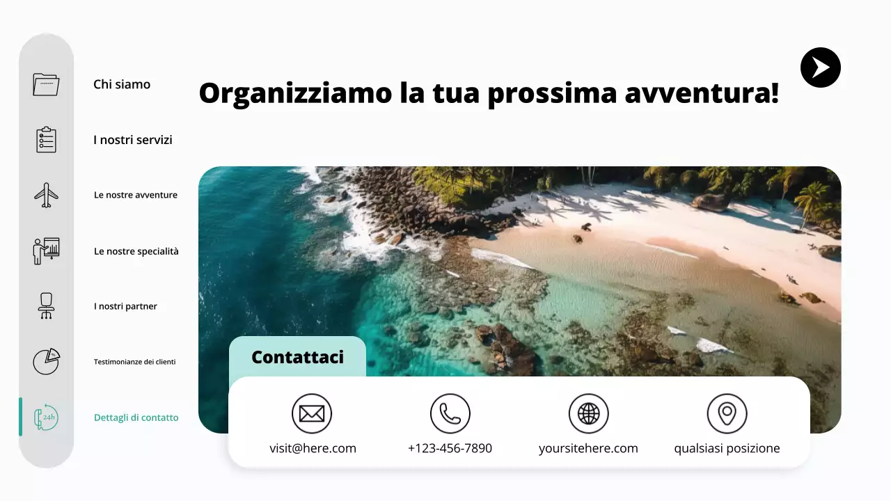 promozione dell'agenzia di viaggi moderna teal