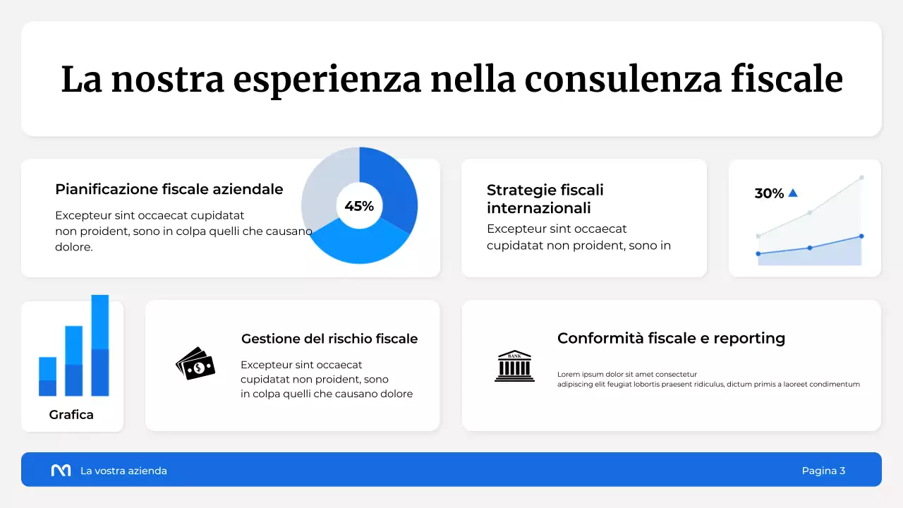 Presentazione dell'agenzia di consulenza fiscale White and Blue