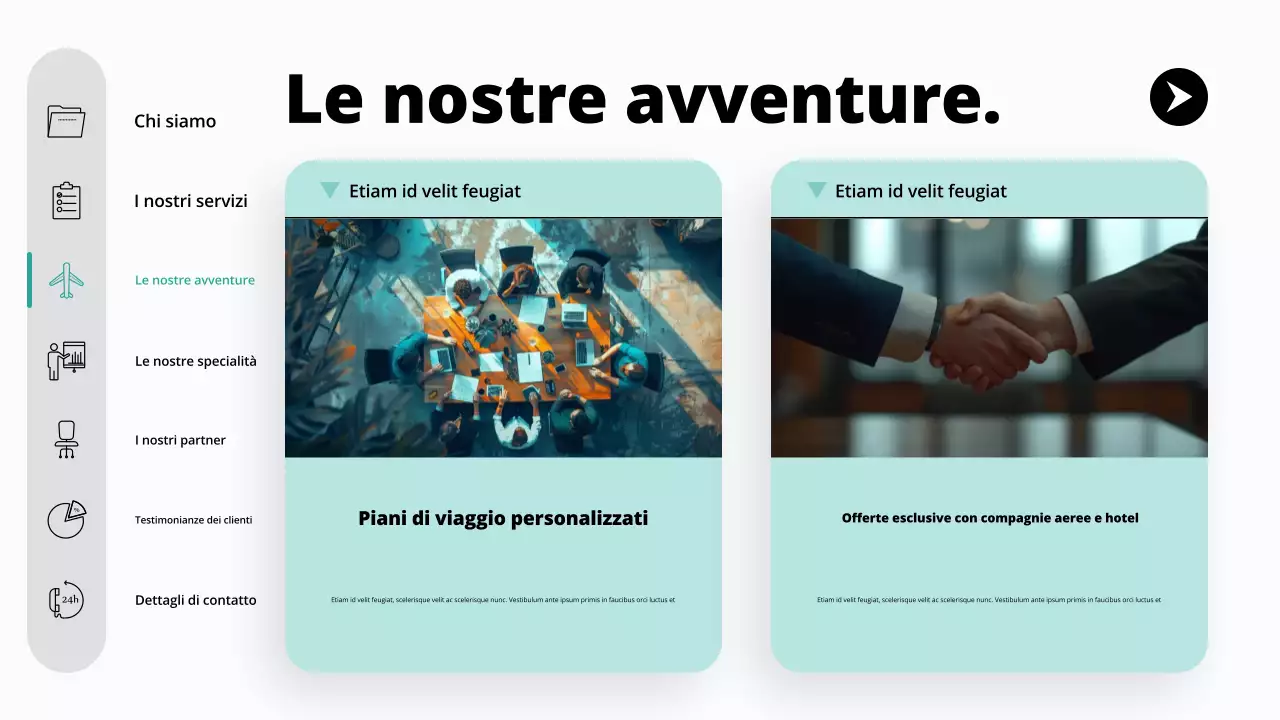 promozione dell'agenzia di viaggi moderna teal