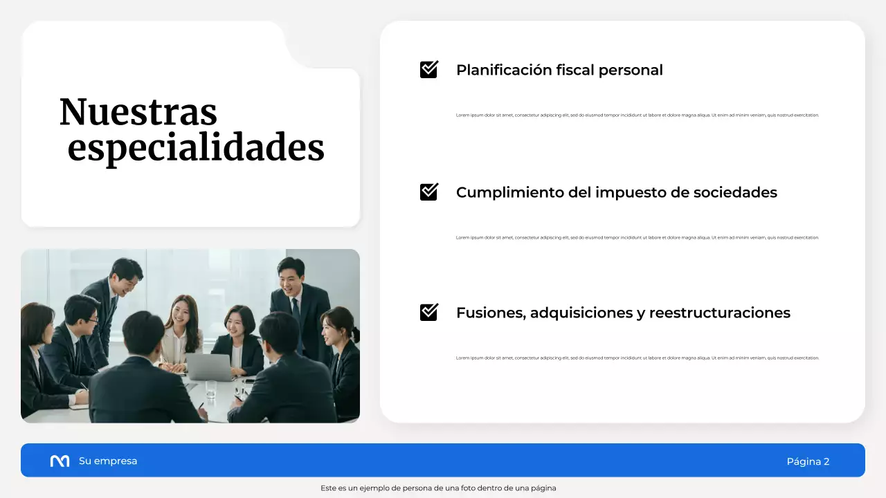 Presentación de la Agencia Tributaria White and Blue