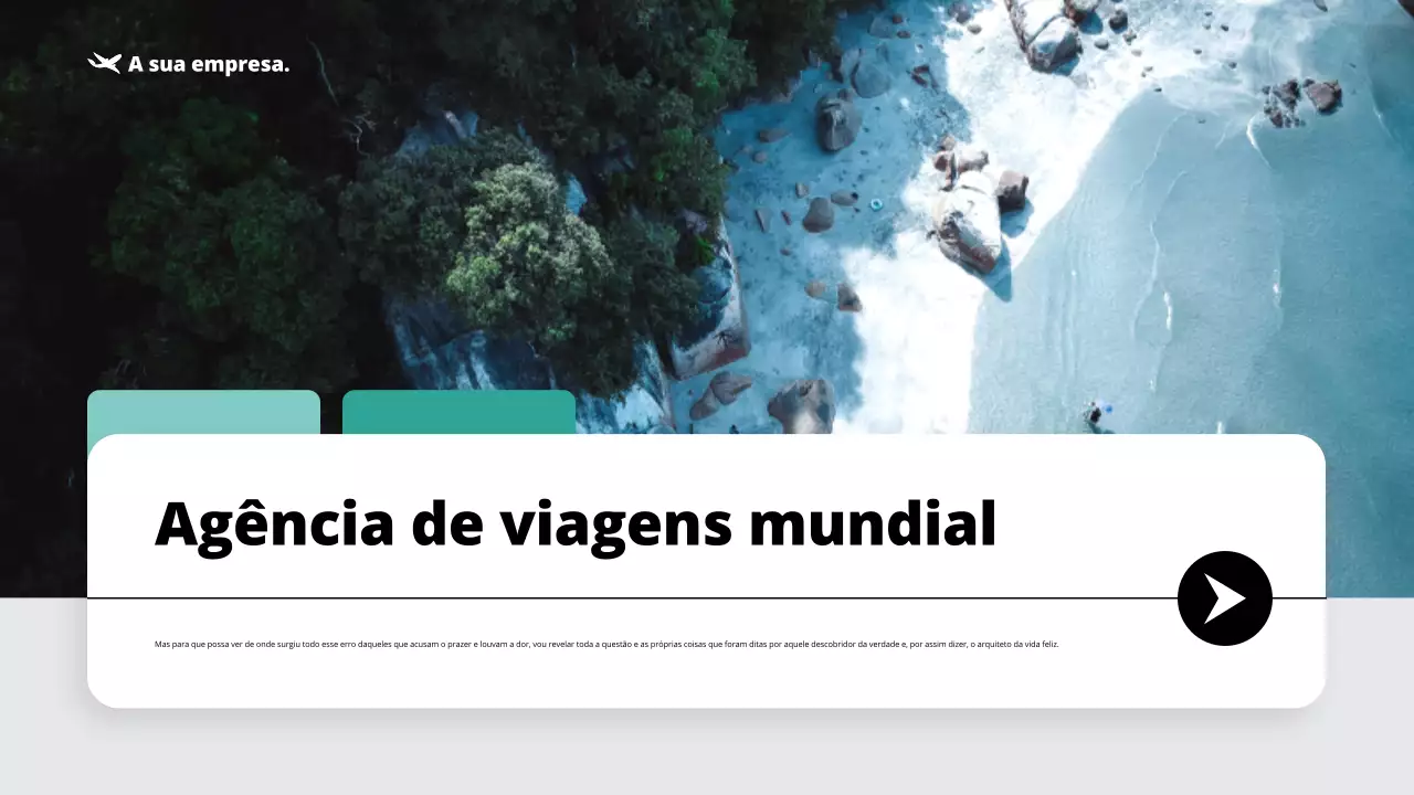 promoção da agência de viagens teal modern