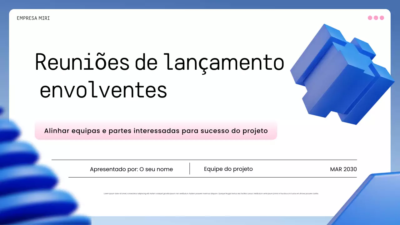 plano de negócios geométrico azul