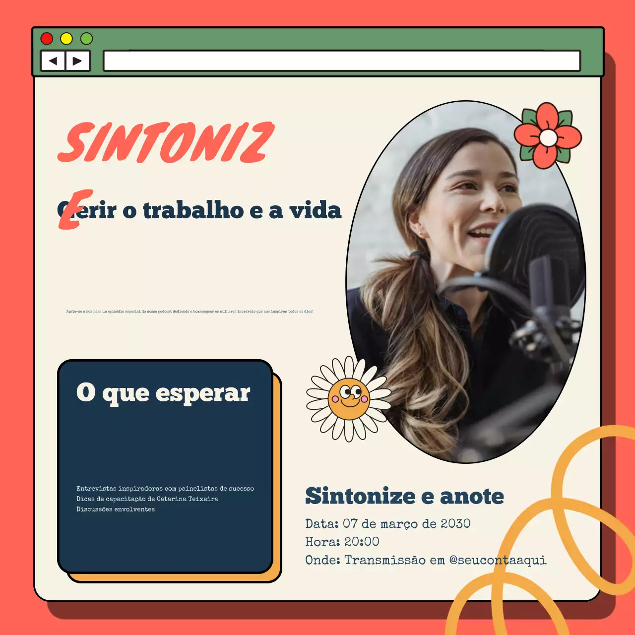 anúncio do podcast coral retro