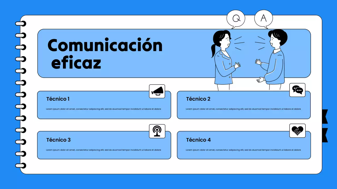 Presentación en blanco y azul de la formación en ventas para empleados