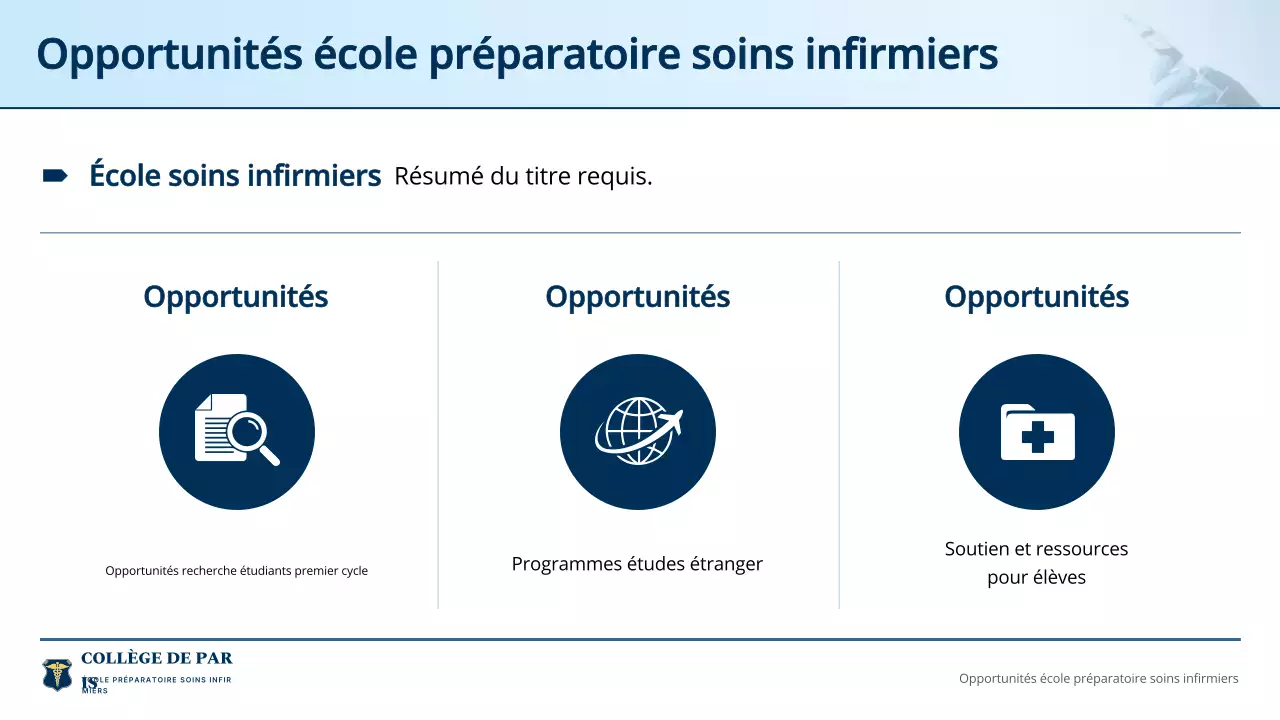 guide d'invitation au programme bleu professionnel de soins infirmiers