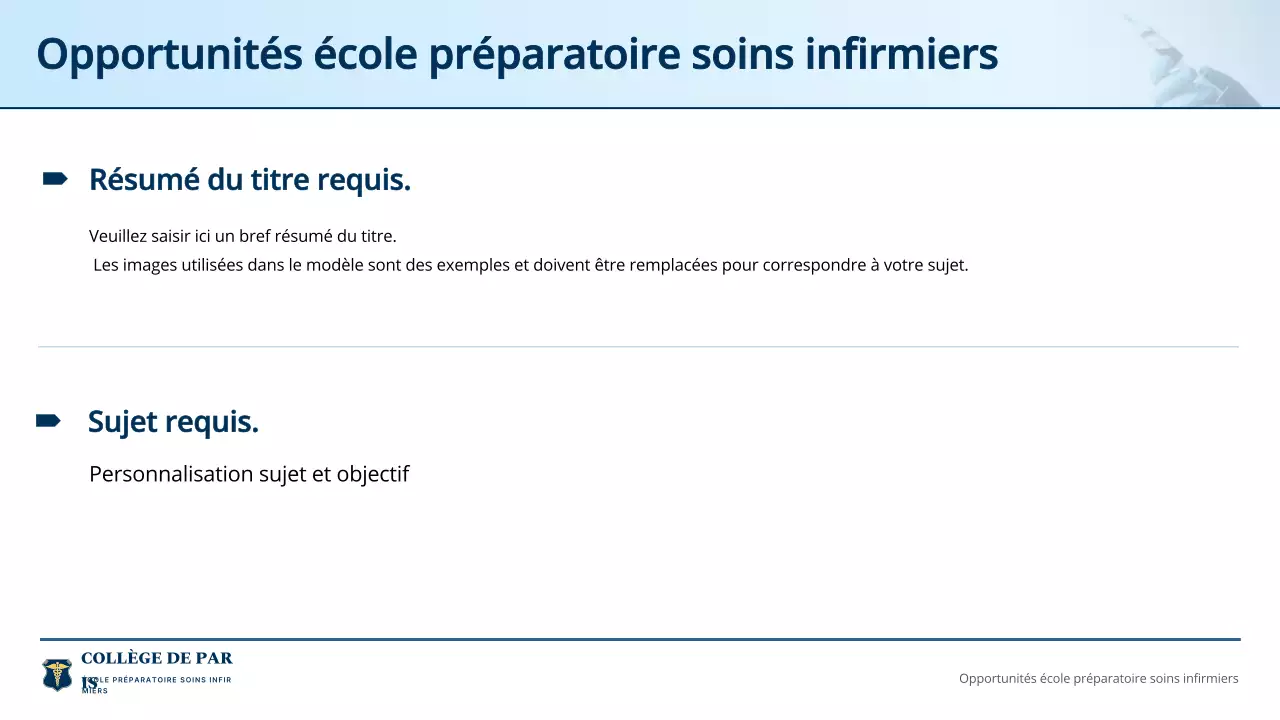 guide d'invitation au programme bleu professionnel de soins infirmiers