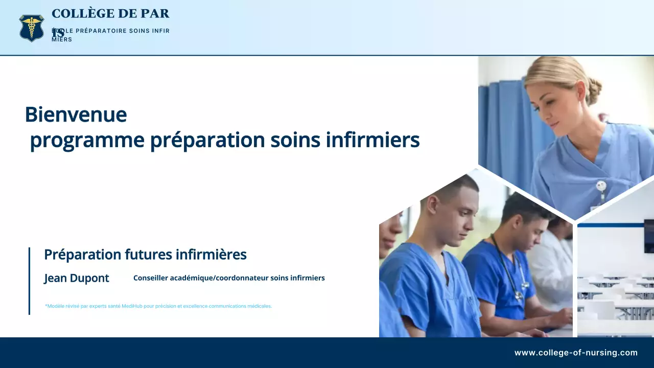 guide d'invitation au programme bleu professionnel de soins infirmiers