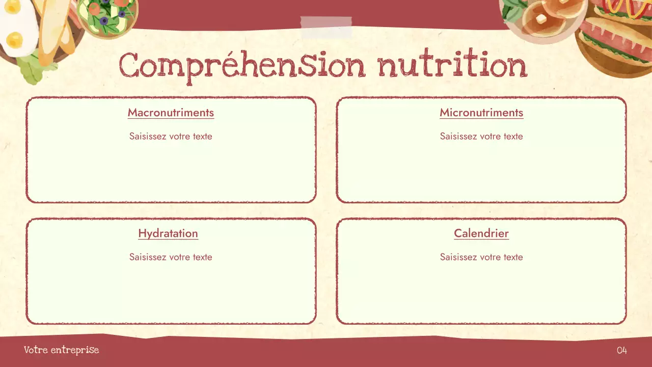 Présentation du guide nutritionnel des aliments