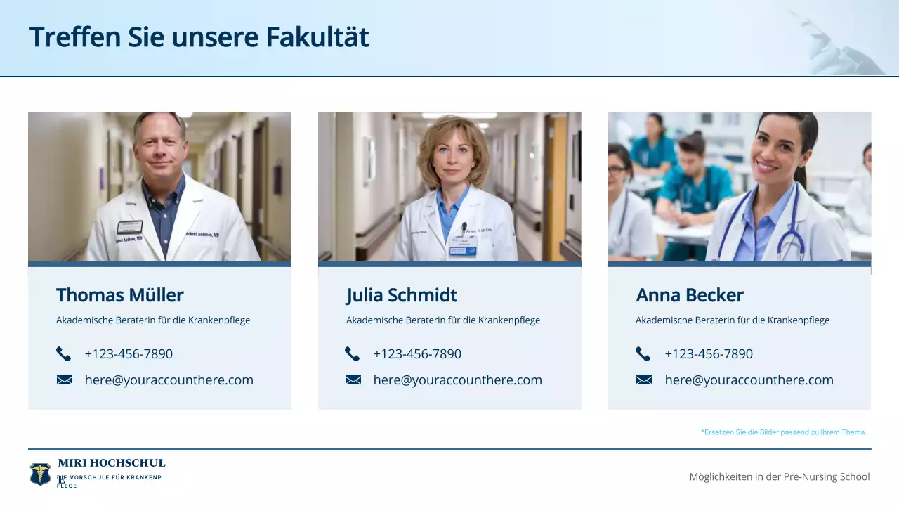 blue professional nursing program einladungsführer