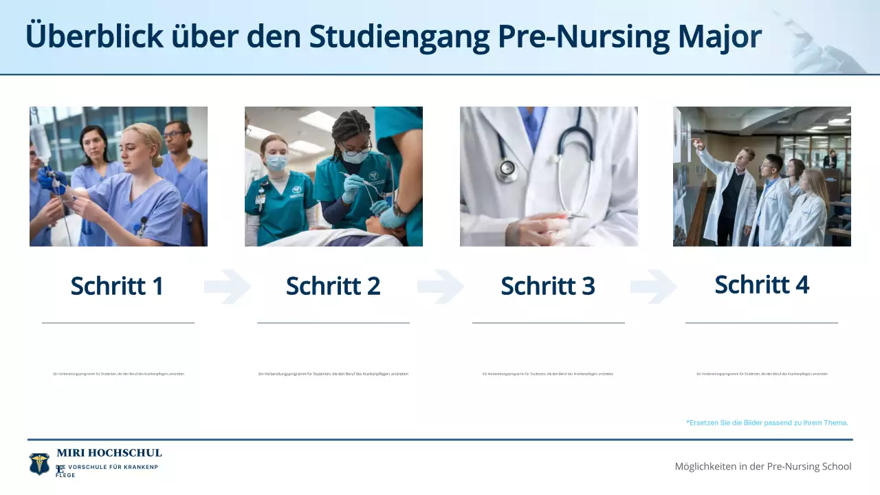blue professional nursing program einladungsführer