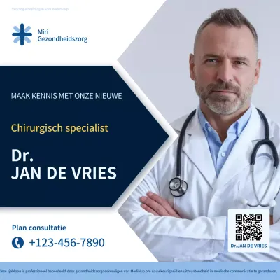 blue professional introductie nieuwe artsen advertentie