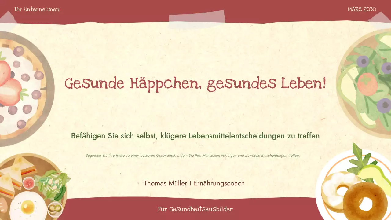 Präsentation des Ernährungsleitfadens für Lebensmittel