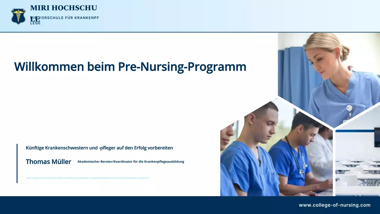 blue professional nursing program einladungsführer