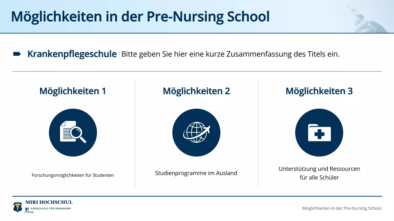blue professional nursing program einladungsführer