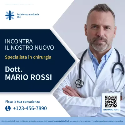 pubblicità di presentazione di nuovi medici da parte di blue professional