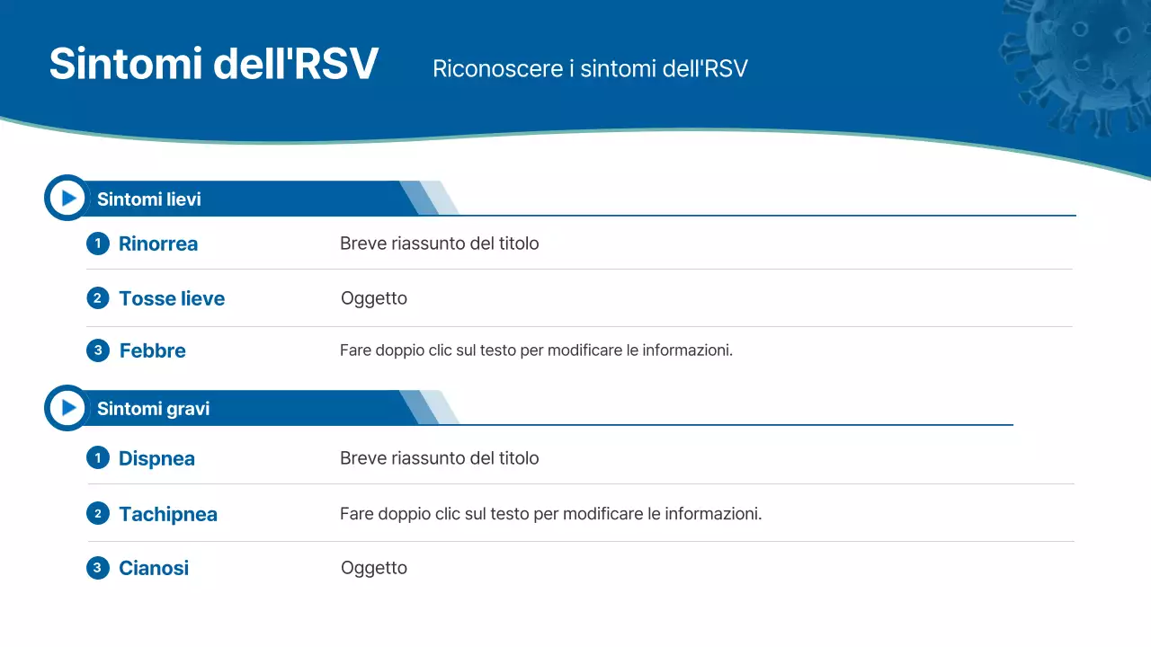 lezione sulle malattie respiratorie moderne blu