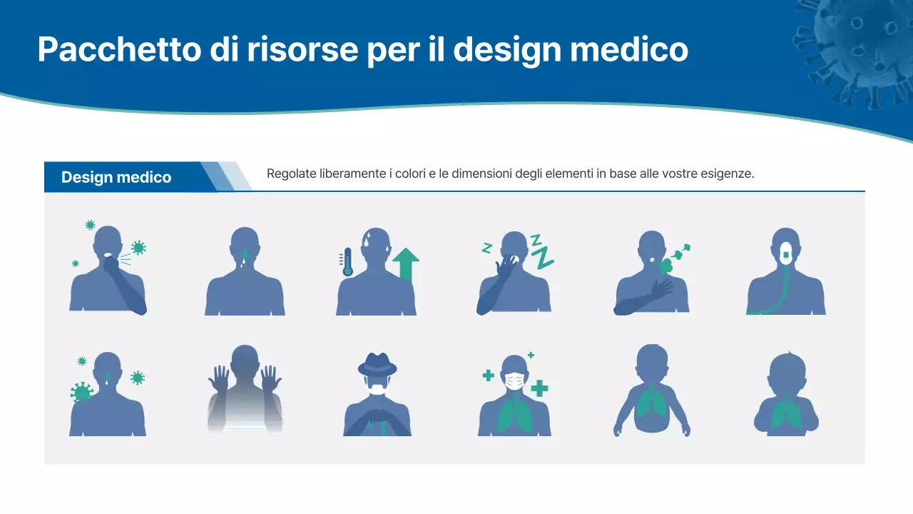 lezione sulle malattie respiratorie moderne blu