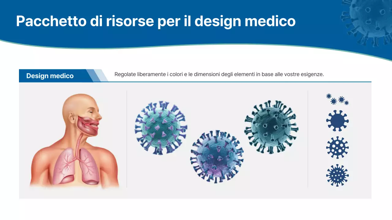 lezione sulle malattie respiratorie moderne blu