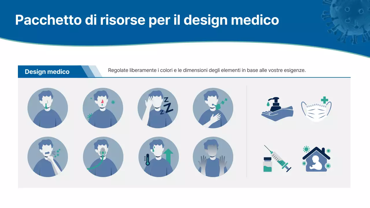 lezione sulle malattie respiratorie moderne blu