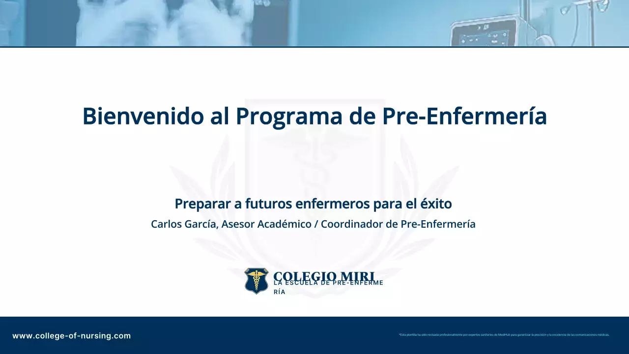 guía de invitación al programa azul de enfermería profesional