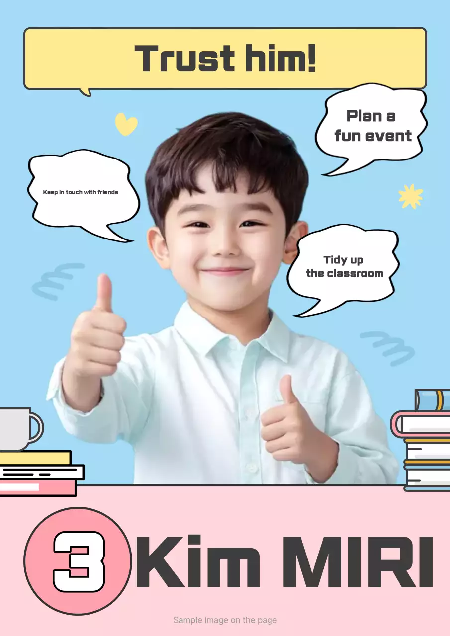 Cartaz escolar giro em azul claro