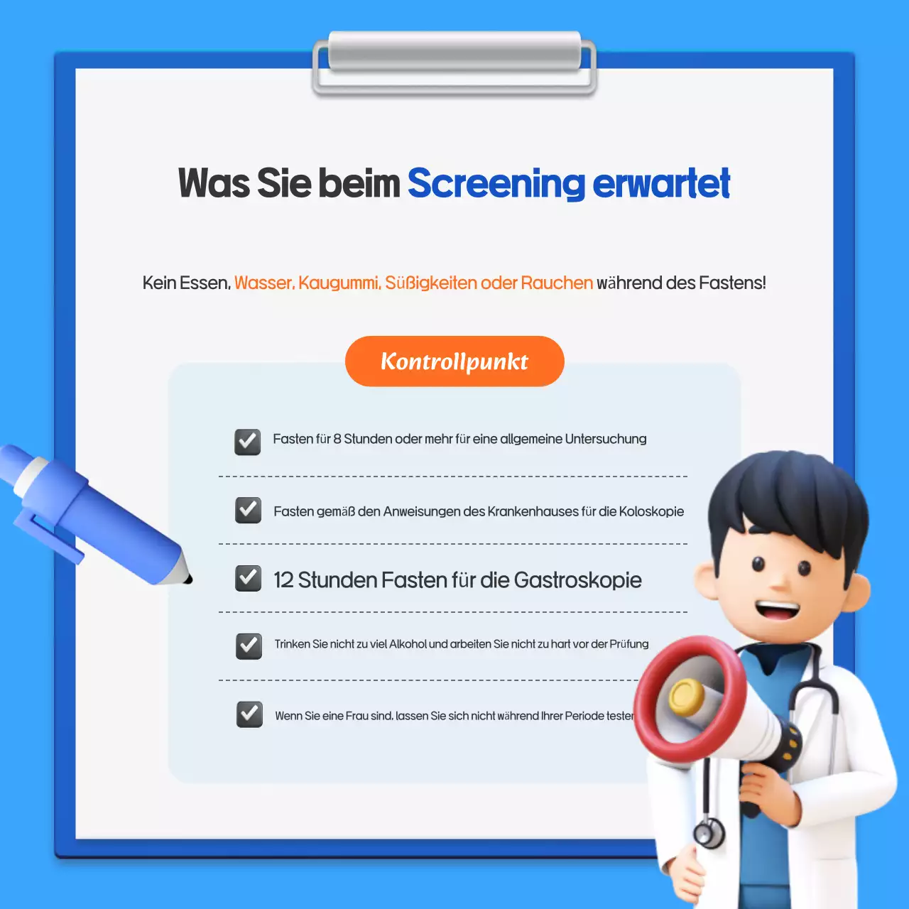 Ein Leitfaden für die einfache nationale Gesundheitskampagne von Blue