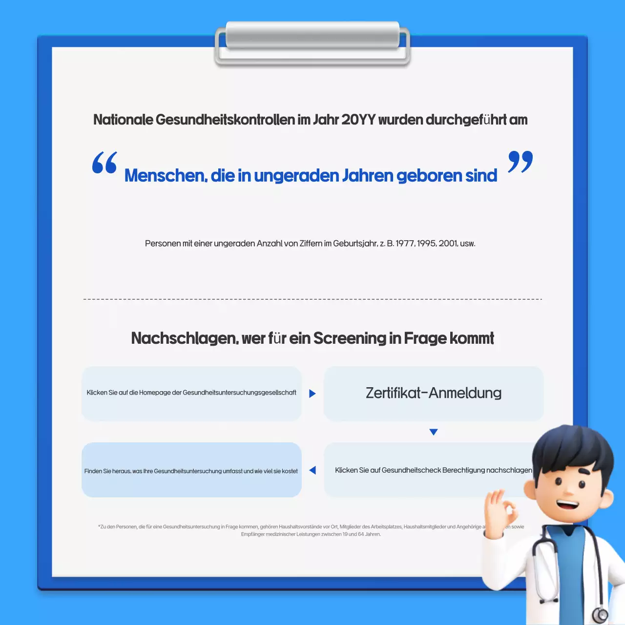 Ein Leitfaden für die einfache nationale Gesundheitskampagne von Blue