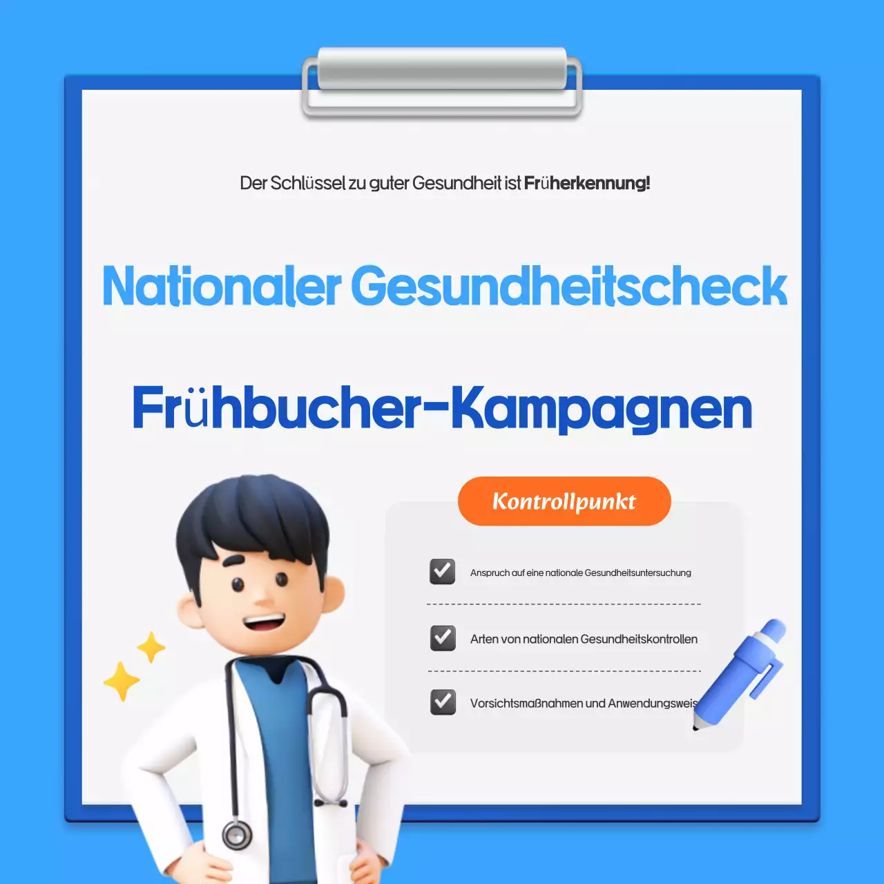 Ein Leitfaden für die einfache nationale Gesundheitskampagne von Blue