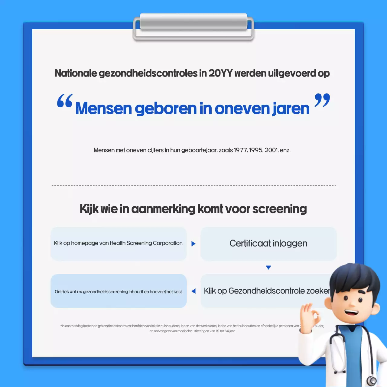 Een handleiding voor Blue's eenvoudige nationale gezondheidscheck-campagne