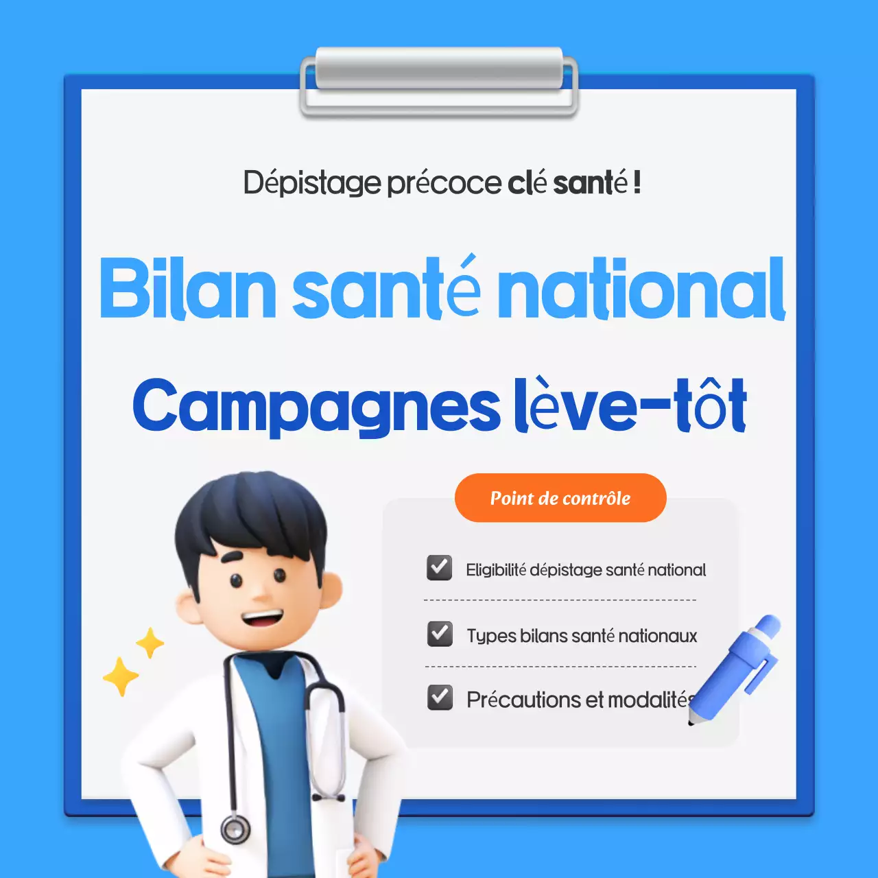 Guide de la campagne nationale de bilans de santé de Blue