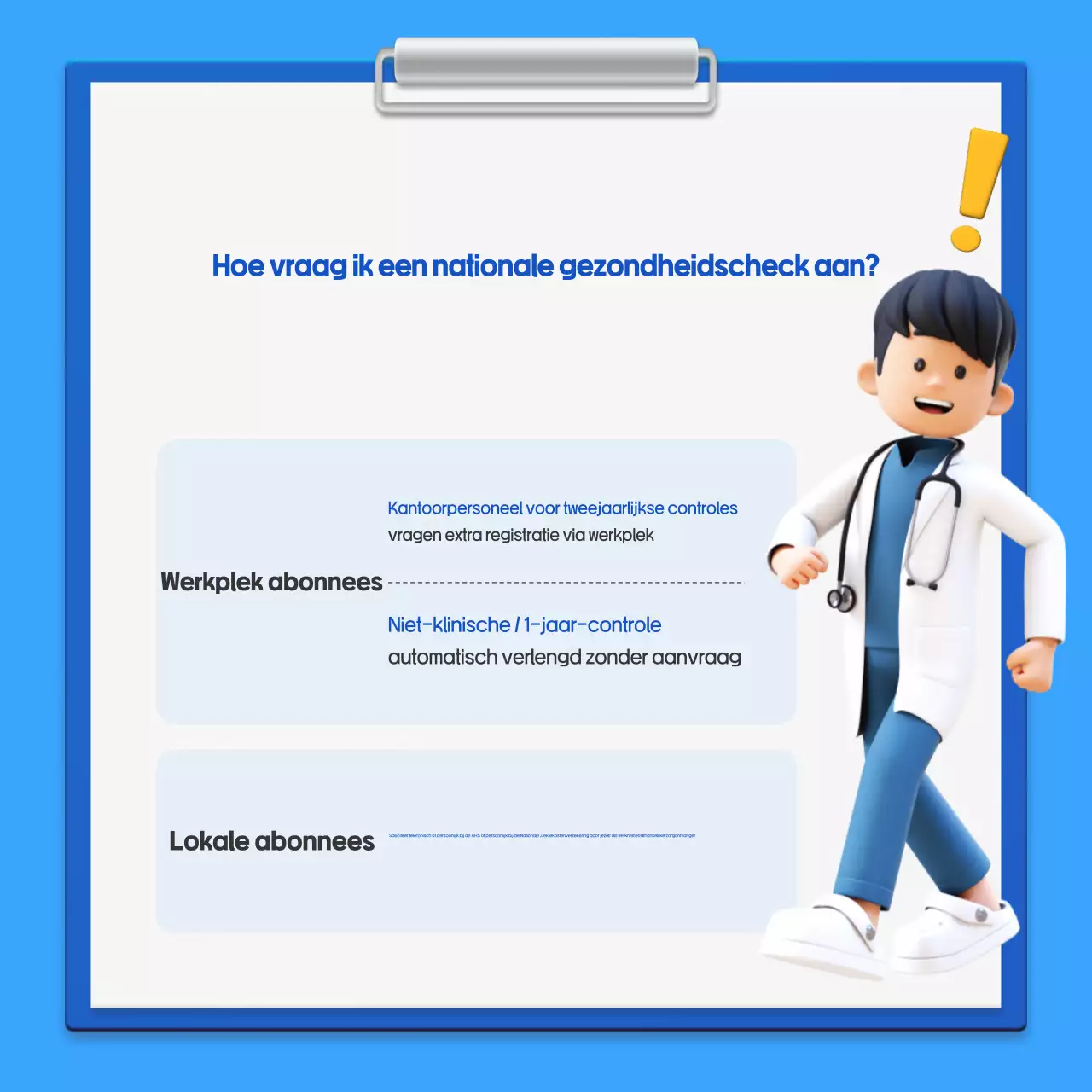 Een handleiding voor Blue's eenvoudige nationale gezondheidscheck-campagne