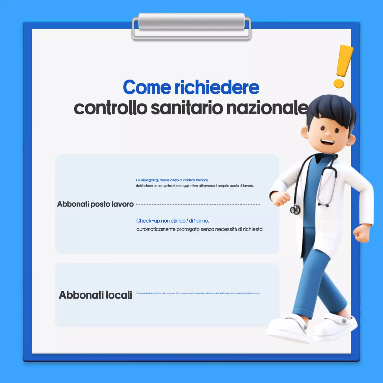 Una guida alla semplice campagna di controllo sanitario nazionale di Blue's