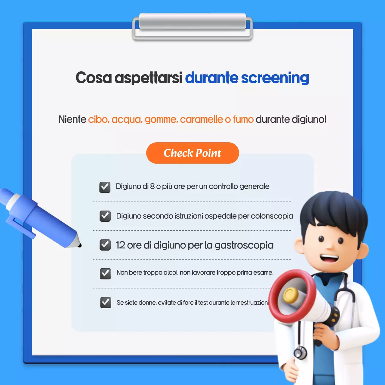 Una guida alla semplice campagna di controllo sanitario nazionale di Blue's