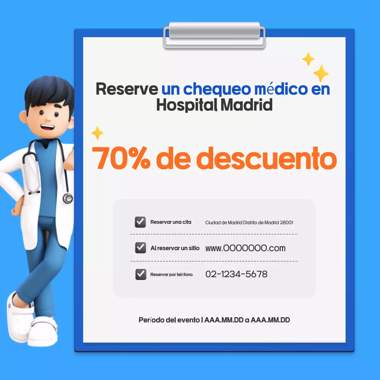 Guía de la sencilla campaña nacional de chequeo médico de Blue