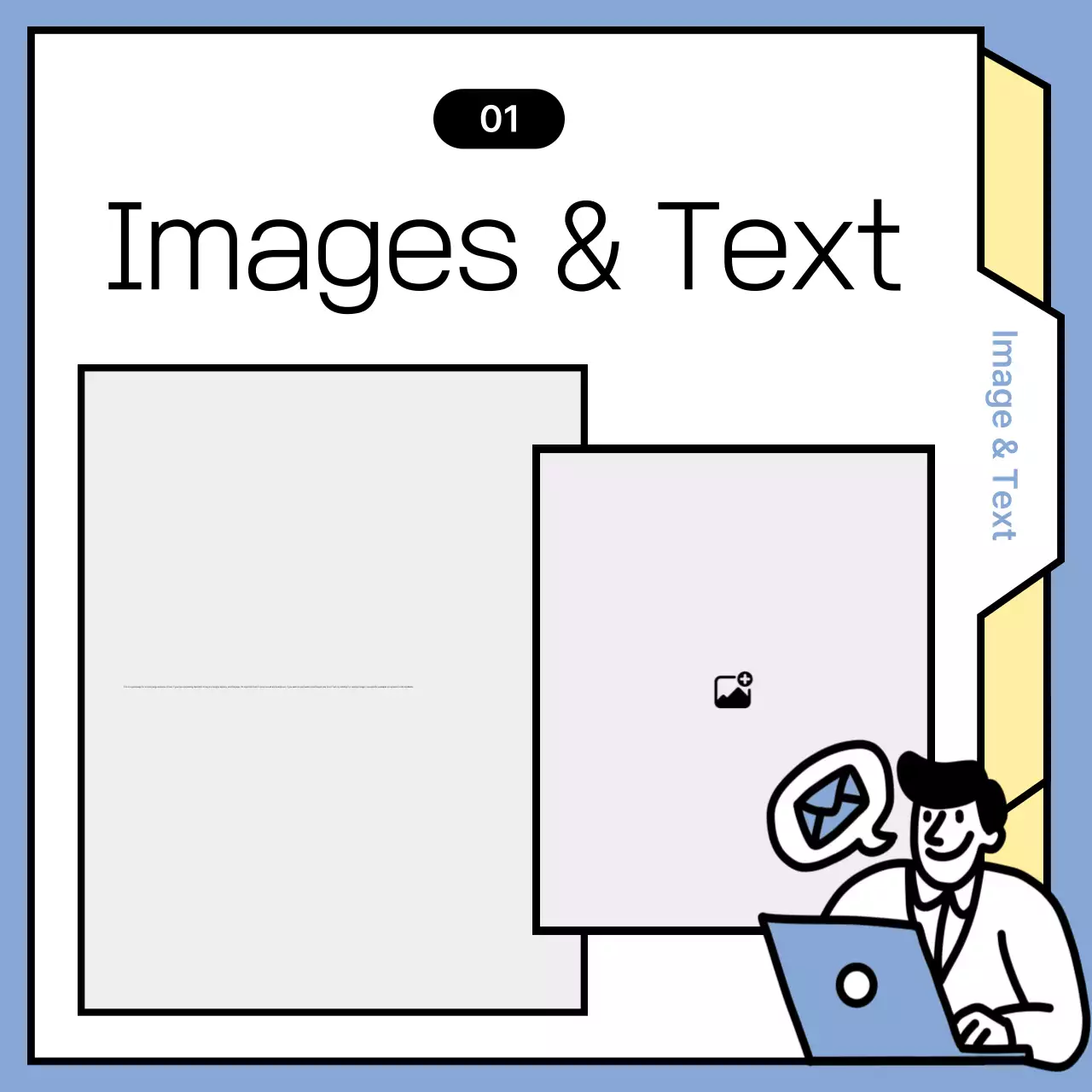 Anúncios de notícias minimalistas em azul claro